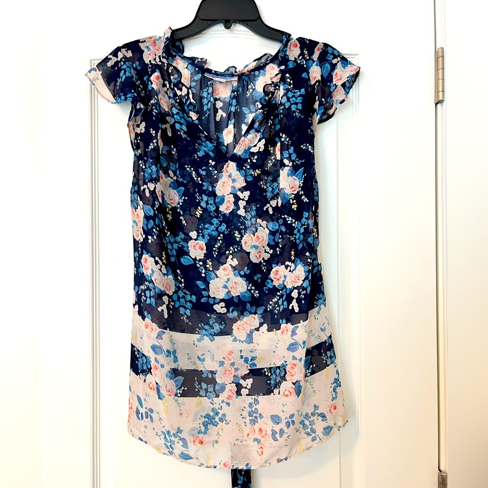 Motherhood Maternity Floral Blouse Size Small